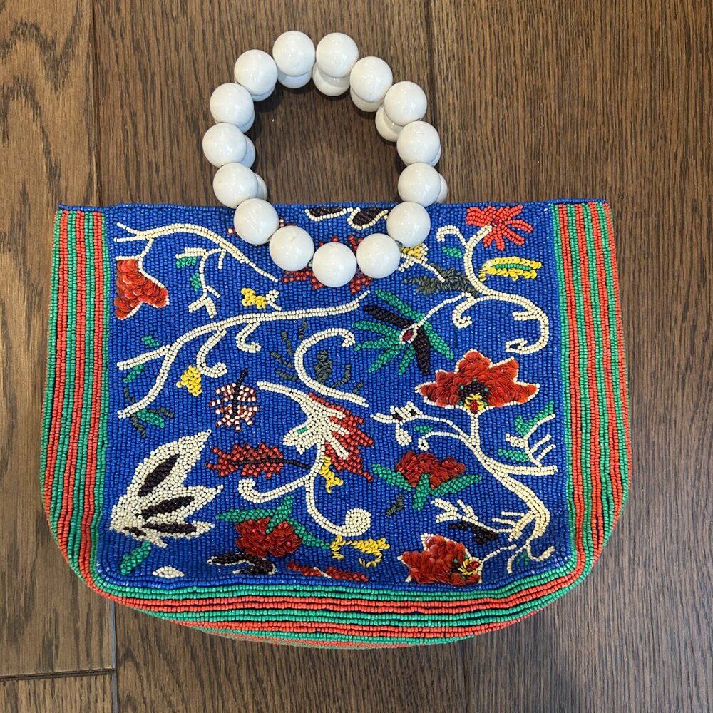 Beaded Structured Tote by Anthropologie - NWOT - Picture 4 of 6